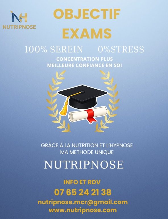 Programme Nutripnose objectif examens, concentration et gestion du stress