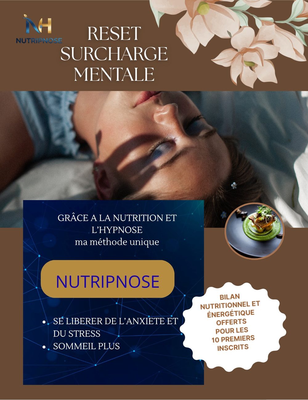 Programme Nutripnose reset surcharge mentale, nutrition et hypnose